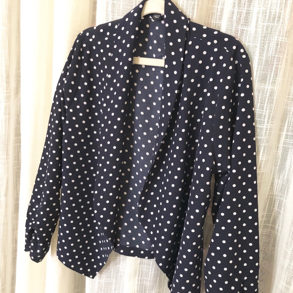 Polka dot blazer.